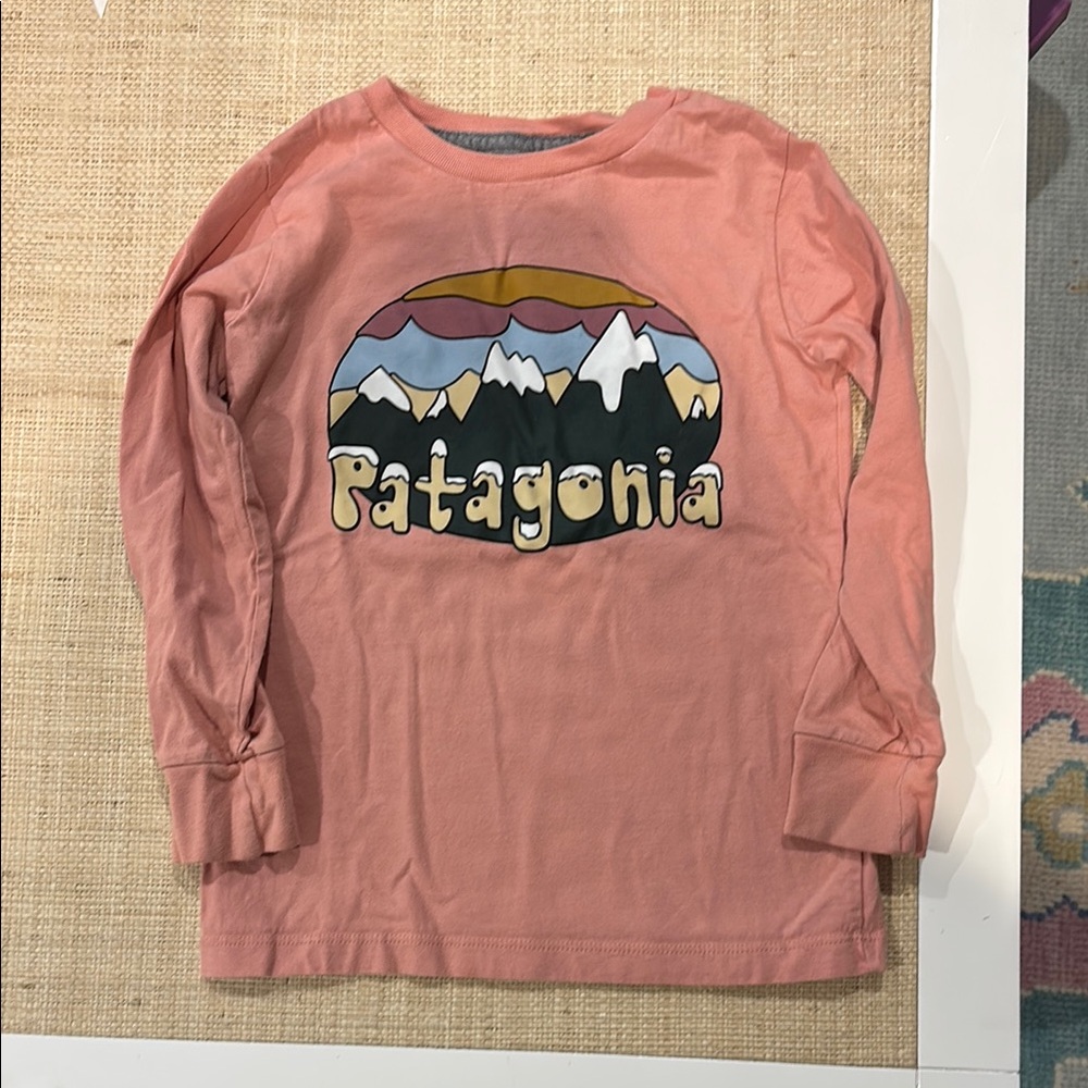 Patagonia Kids Pink Long Sleeve Shirt Size 4T